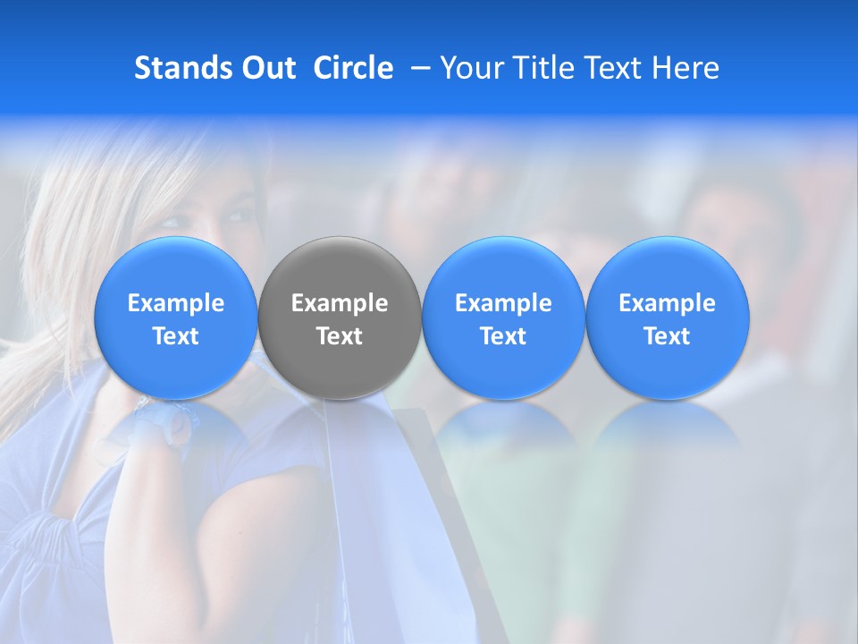 Friends Beautiful Girl PowerPoint Template