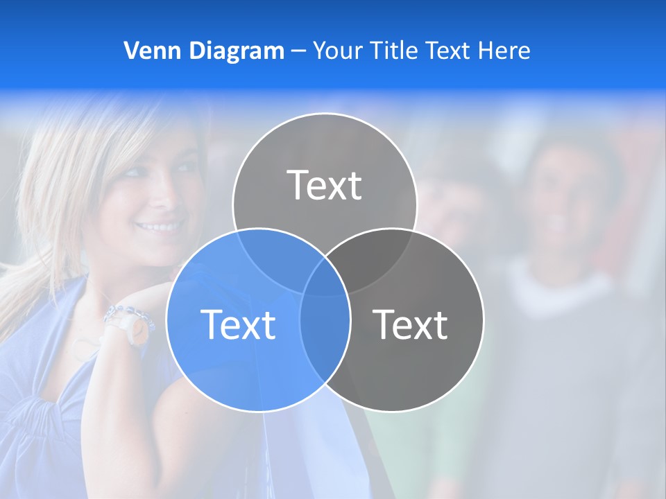 Friends Beautiful Girl PowerPoint Template