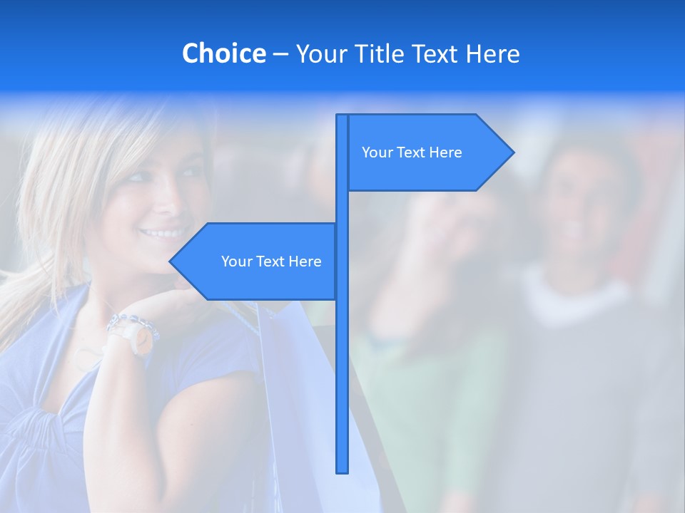 Friends Beautiful Girl PowerPoint Template