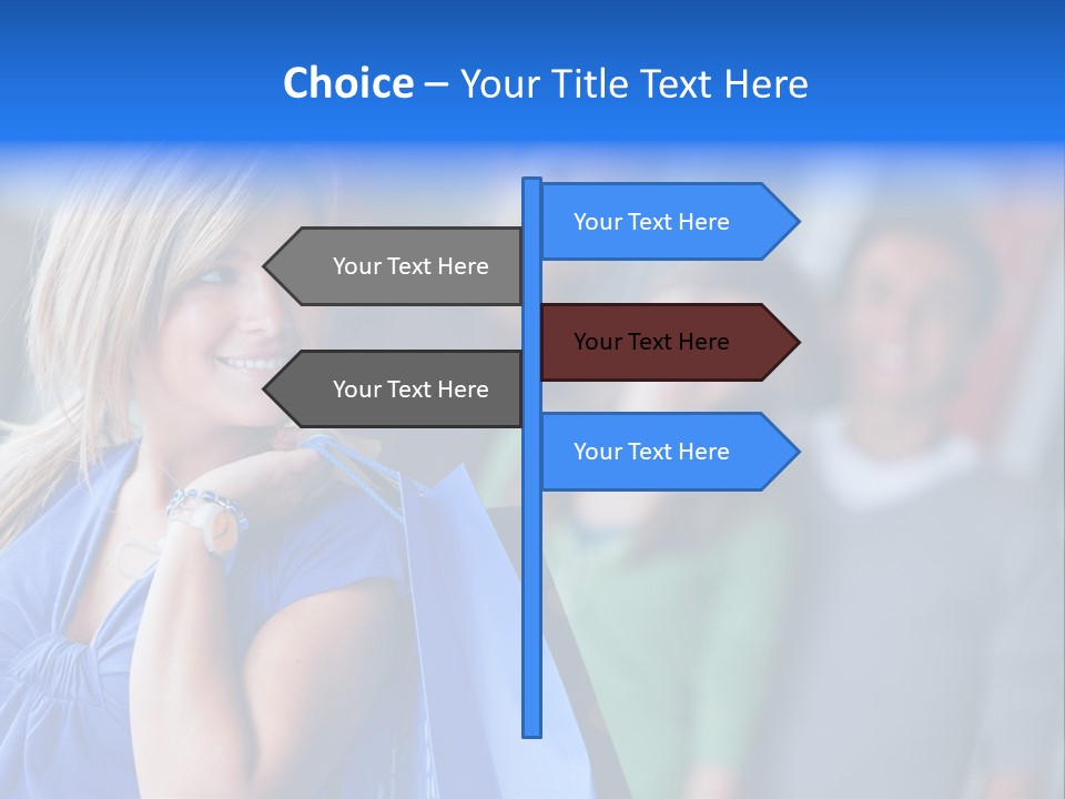 Friends Beautiful Girl PowerPoint Template