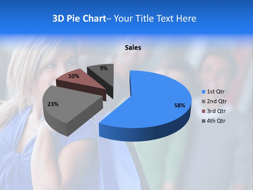 Friends Beautiful Girl PowerPoint Template