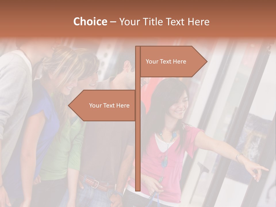 Smile Woman Presents PowerPoint Template