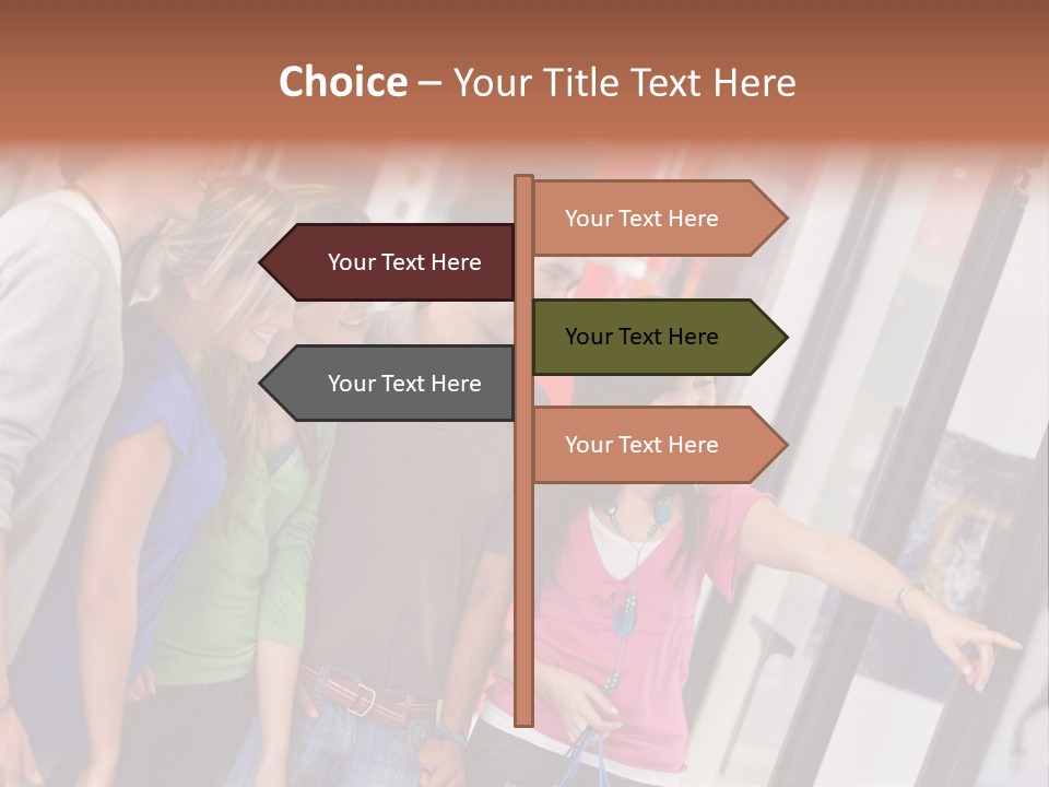 Smile Woman Presents PowerPoint Template