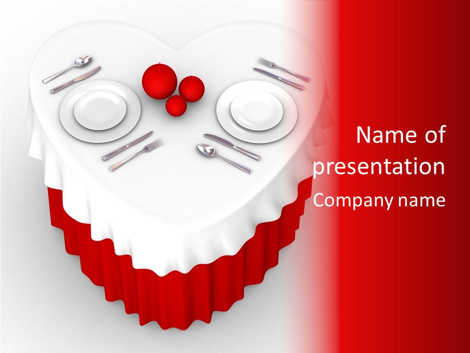 Valentine Cover Meal PowerPoint Template