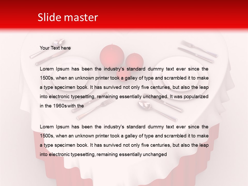 Valentine Cover Meal PowerPoint Template