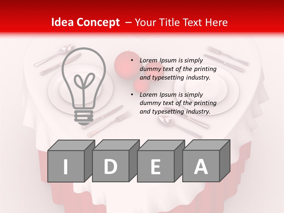 Valentine Cover Meal PowerPoint Template