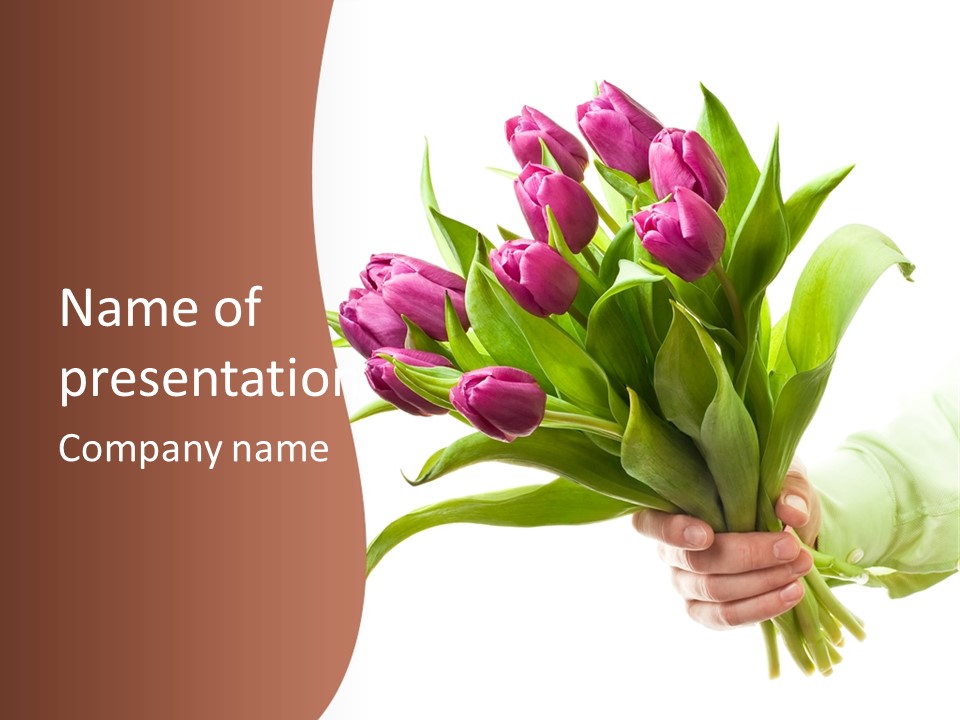 Floral Isolated Congratulations PowerPoint Template