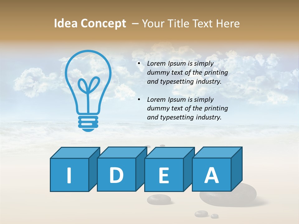 Corporeal Water Beach PowerPoint Template