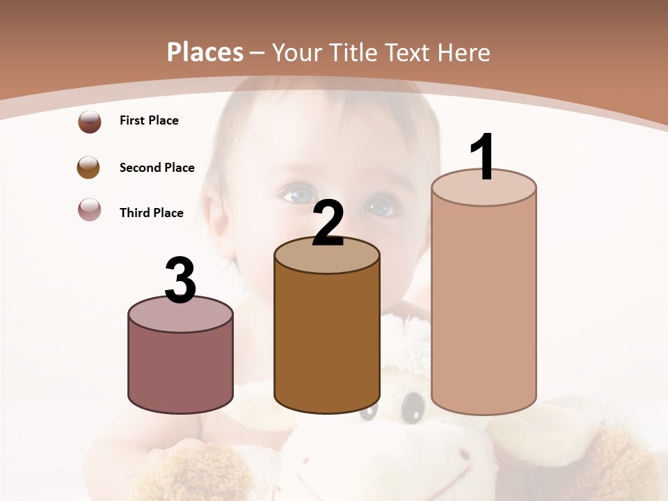 Playing Pink Caucasian PowerPoint Template