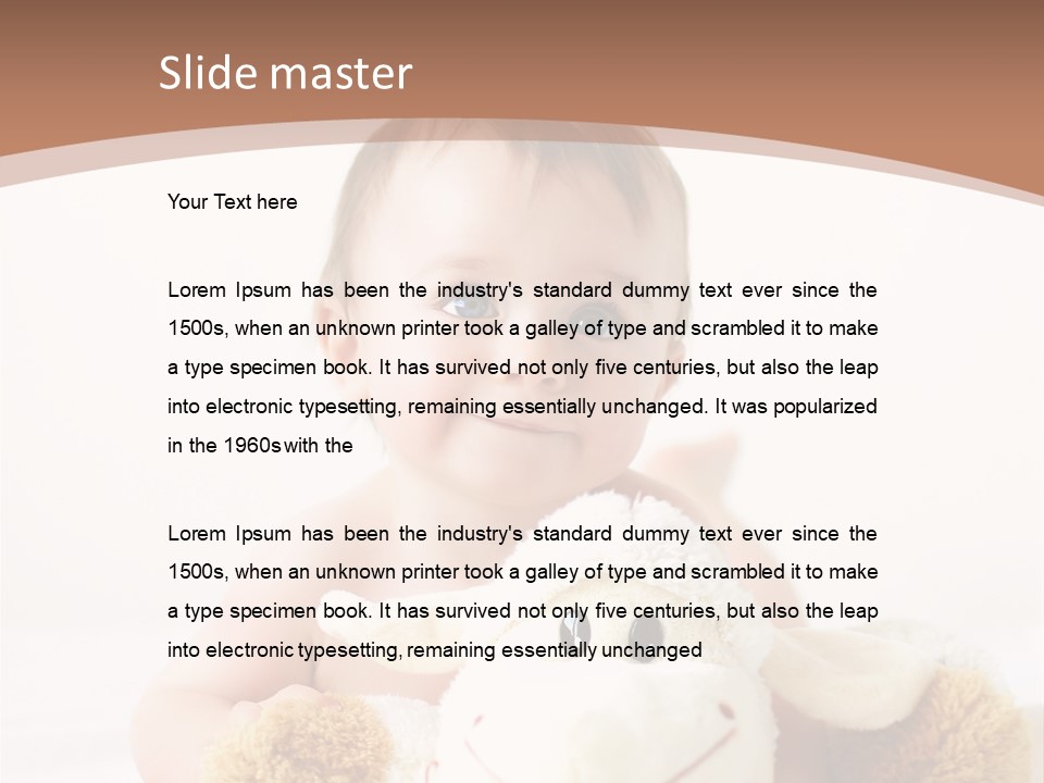 Playing Pink Caucasian PowerPoint Template