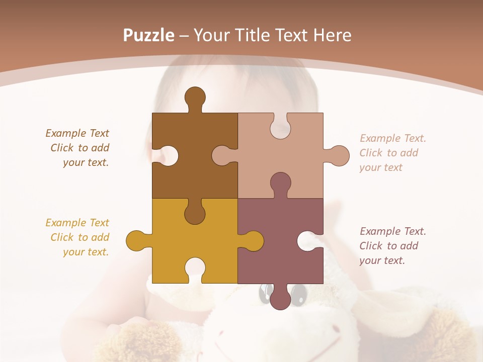 Playing Pink Caucasian PowerPoint Template