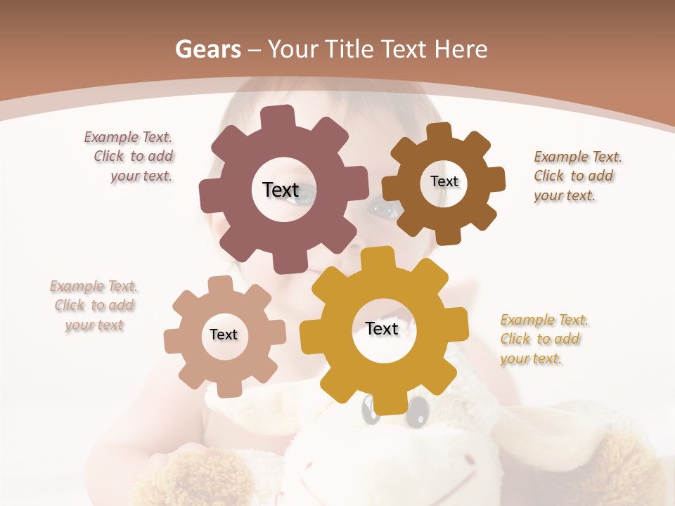 Playing Pink Caucasian PowerPoint Template