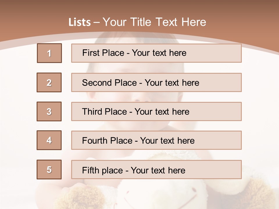 Playing Pink Caucasian PowerPoint Template