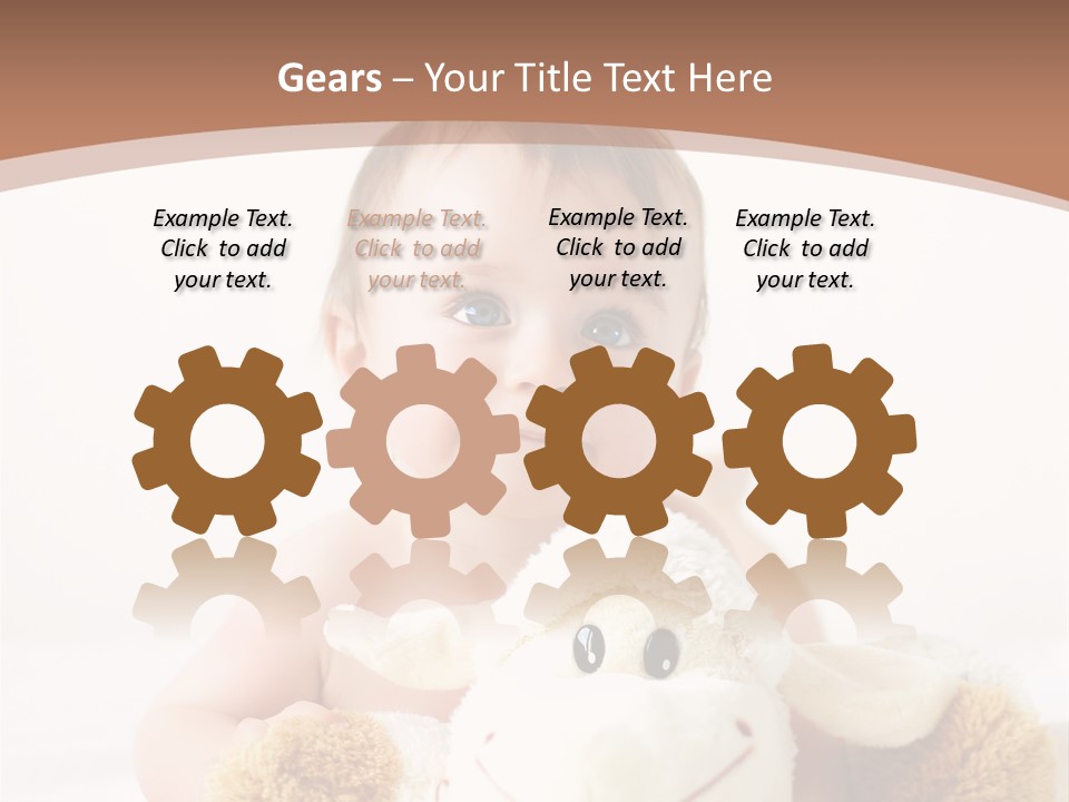 Playing Pink Caucasian PowerPoint Template