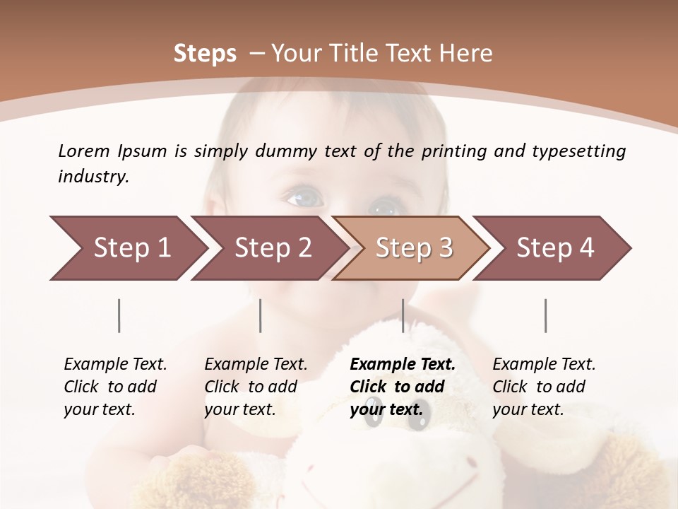 Playing Pink Caucasian PowerPoint Template