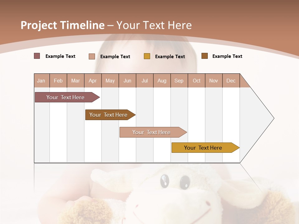Playing Pink Caucasian PowerPoint Template