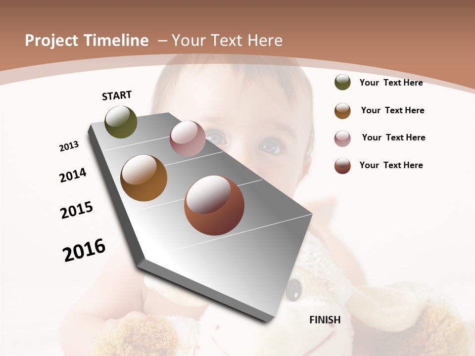 Playing Pink Caucasian PowerPoint Template