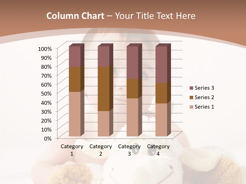 Playing Pink Caucasian PowerPoint Template