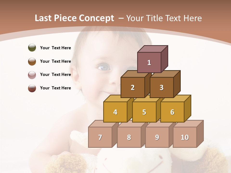 Playing Pink Caucasian PowerPoint Template