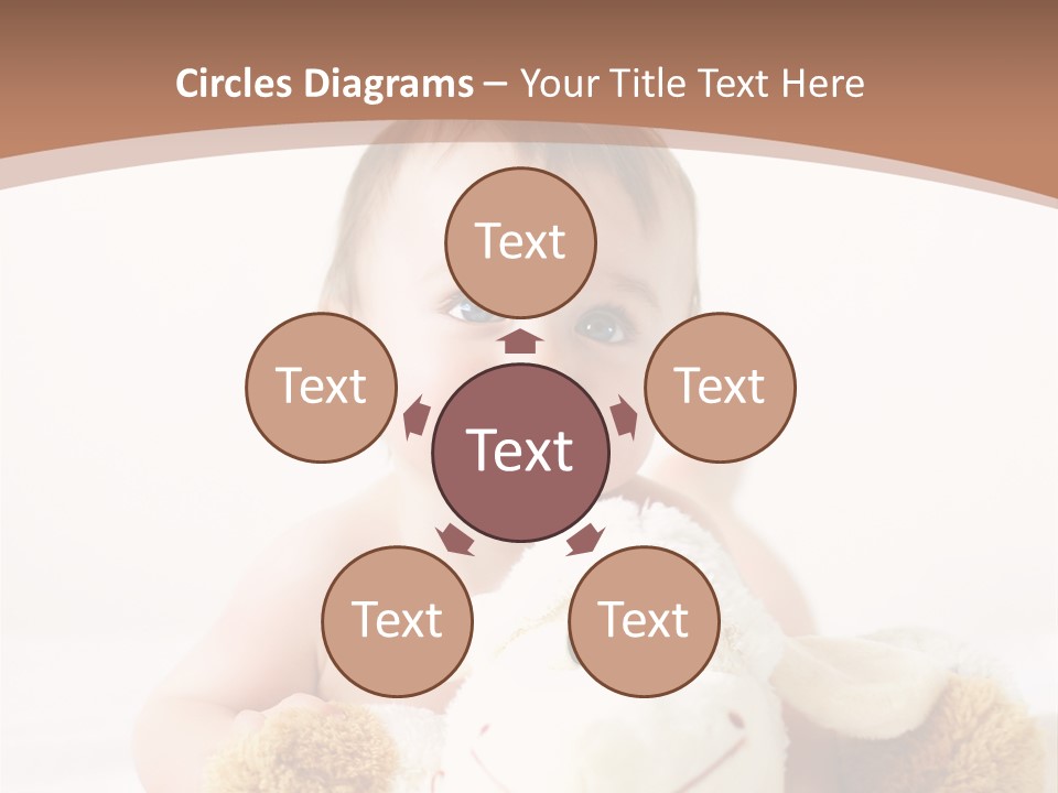 Playing Pink Caucasian PowerPoint Template