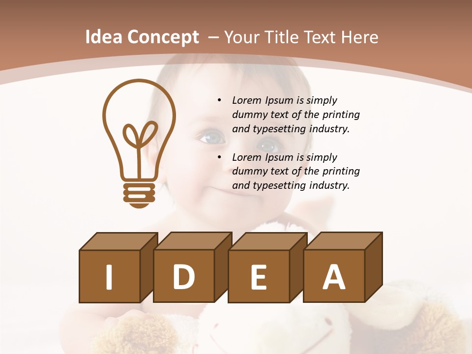 Playing Pink Caucasian PowerPoint Template