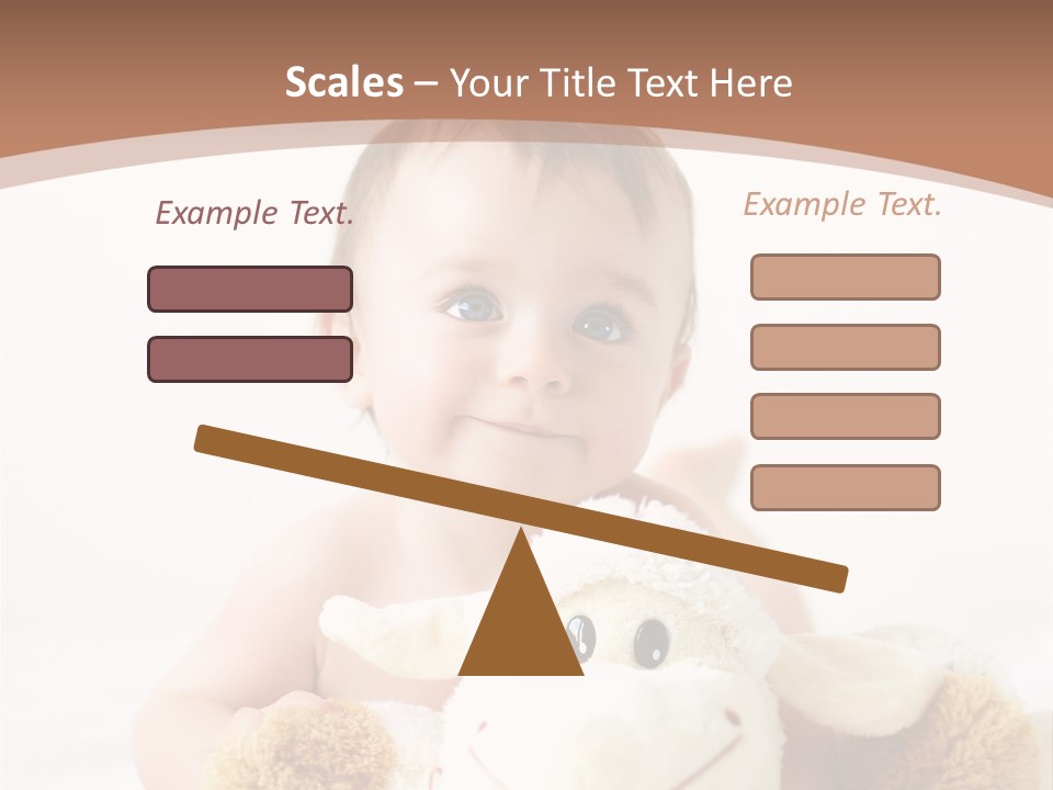 Playing Pink Caucasian PowerPoint Template