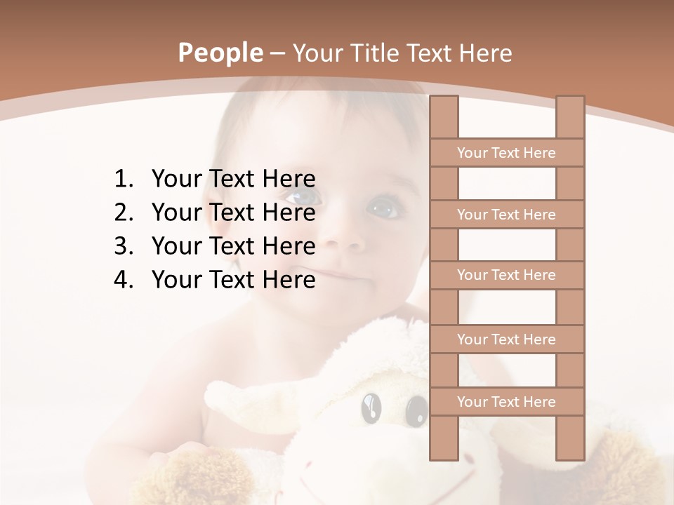 Playing Pink Caucasian PowerPoint Template