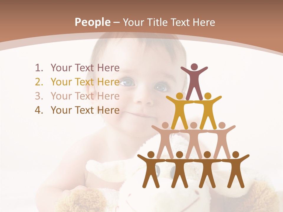 Playing Pink Caucasian PowerPoint Template