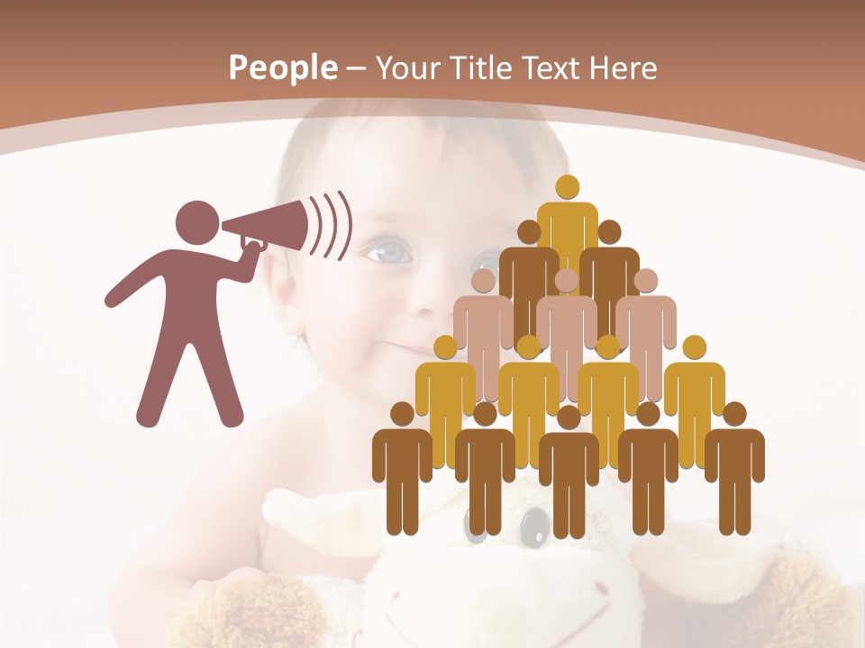 Playing Pink Caucasian PowerPoint Template