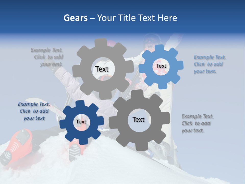 Ski Vacation Sun PowerPoint Template