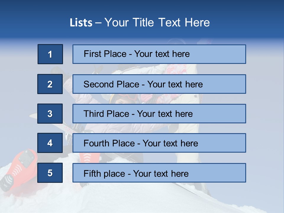 Ski Vacation Sun PowerPoint Template