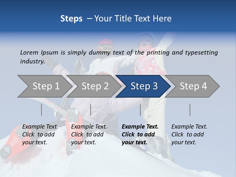 Ski Vacation Sun PowerPoint Template