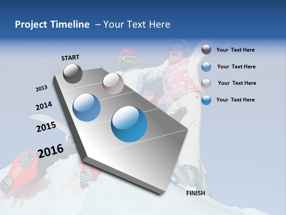 Ski Vacation Sun PowerPoint Template
