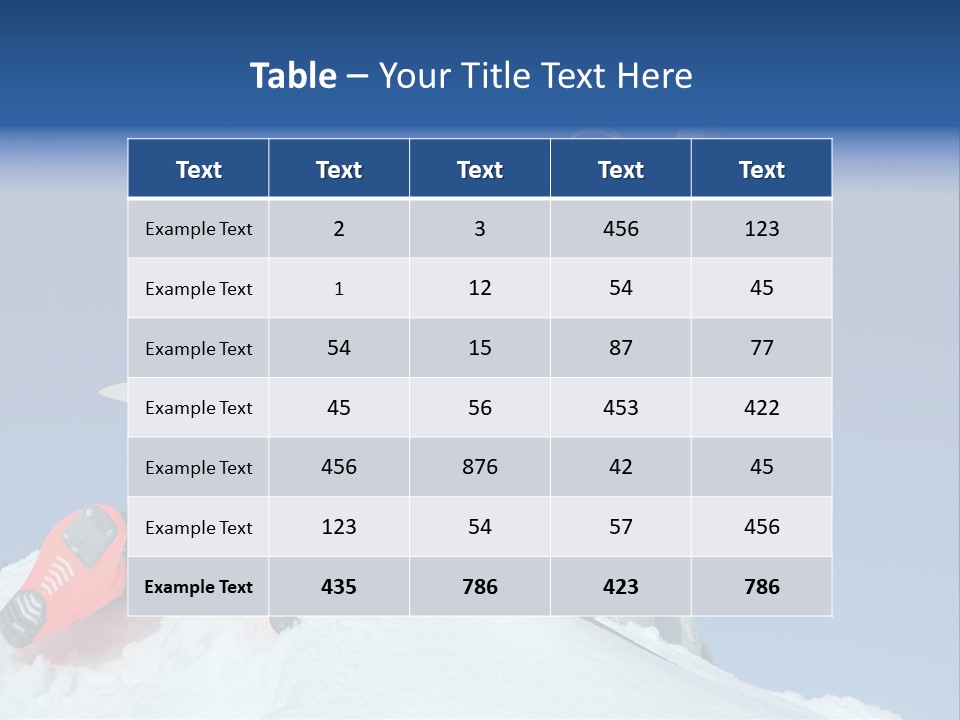 Ski Vacation Sun PowerPoint Template