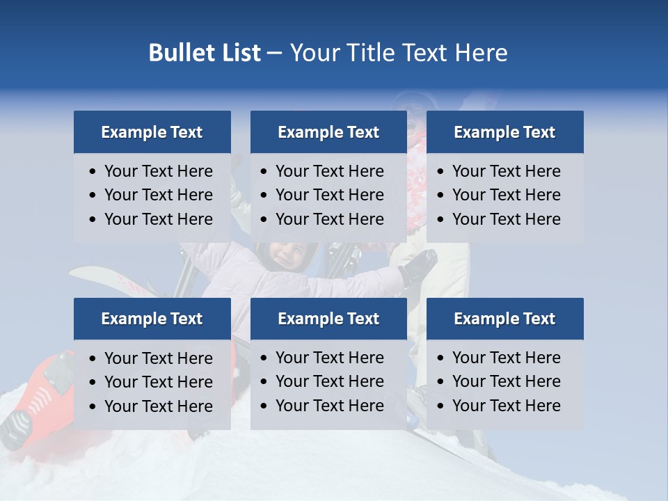 Ski Vacation Sun PowerPoint Template