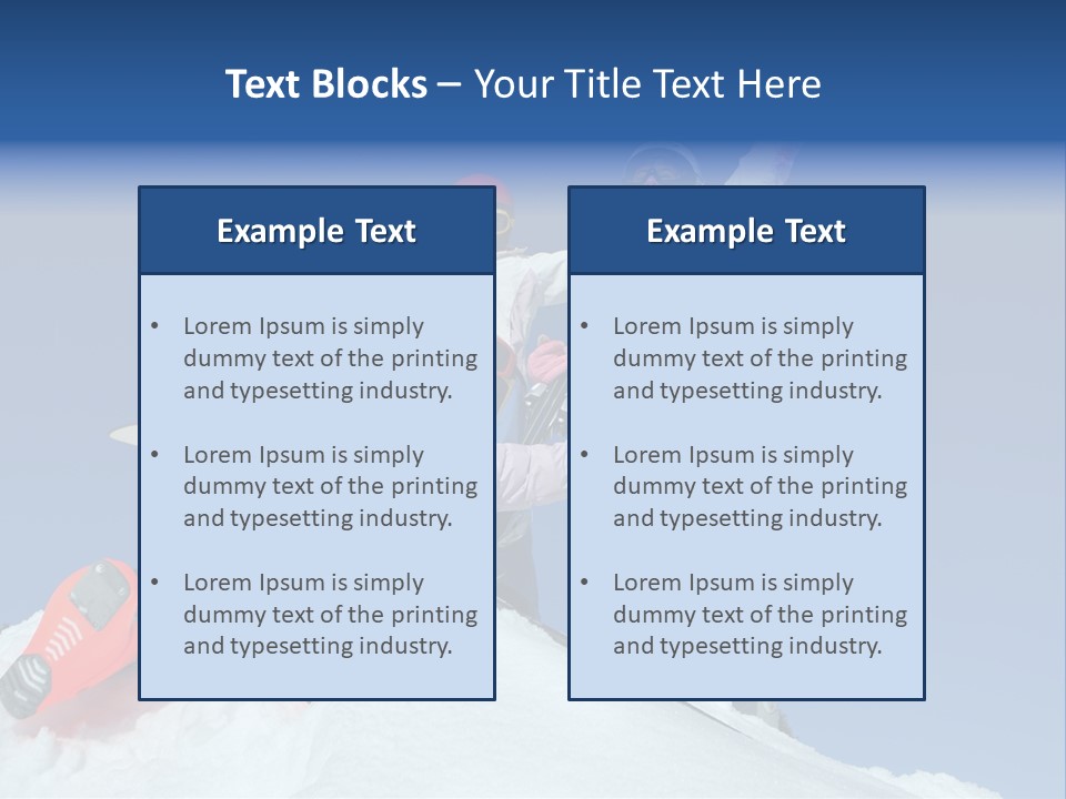 Ski Vacation Sun PowerPoint Template