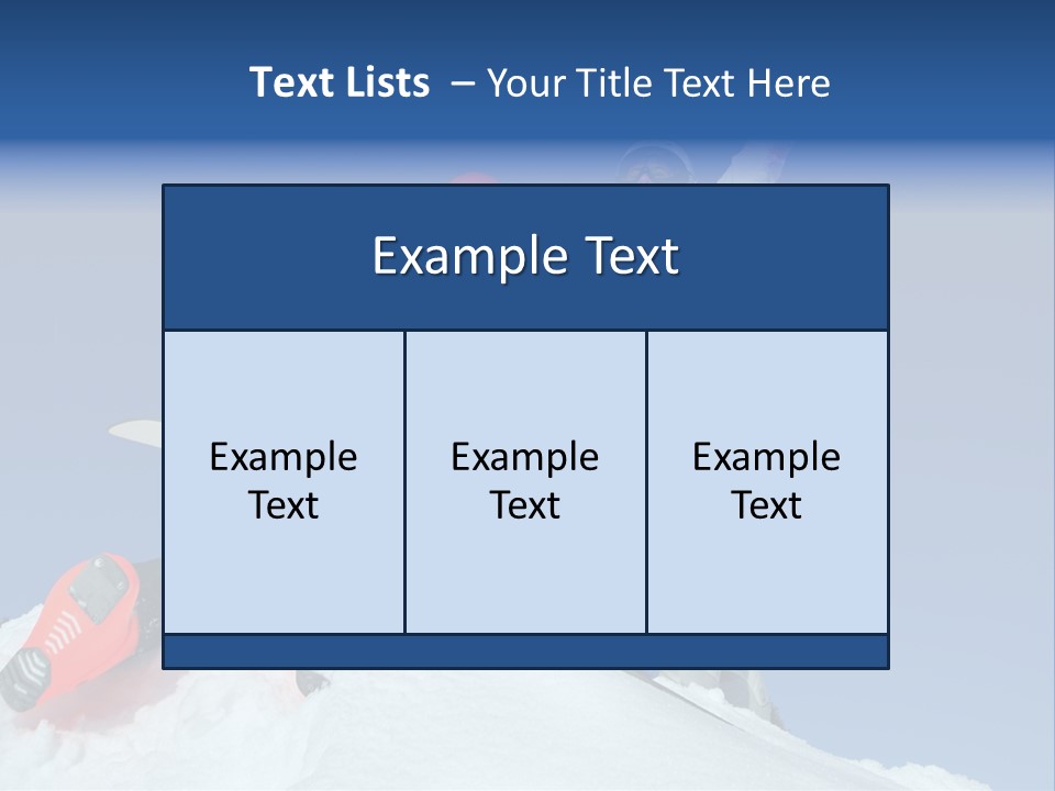 Ski Vacation Sun PowerPoint Template