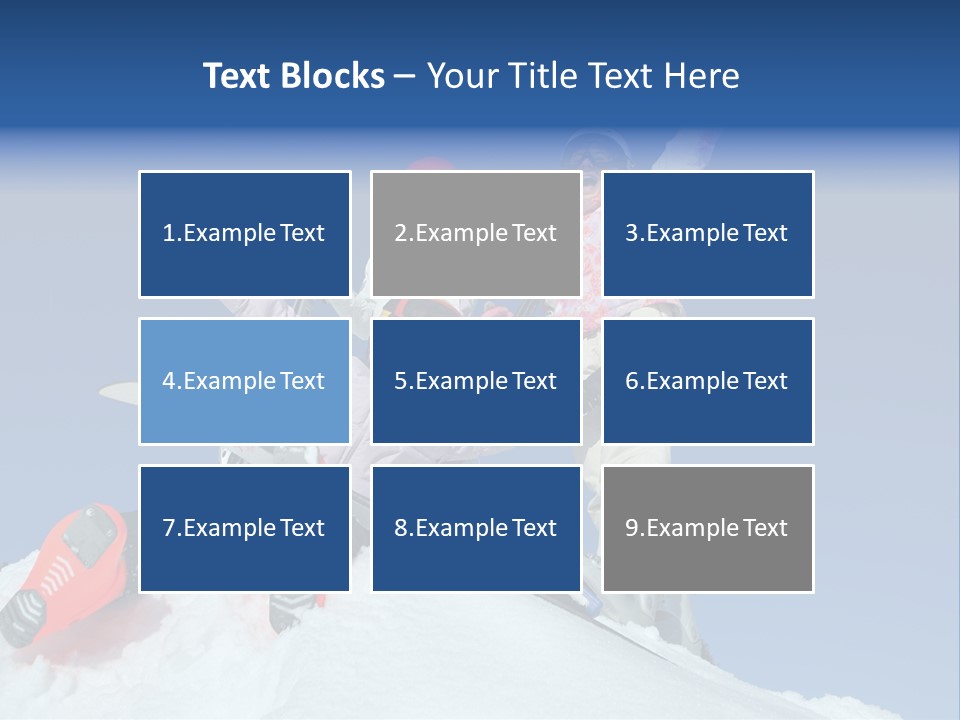 Ski Vacation Sun PowerPoint Template