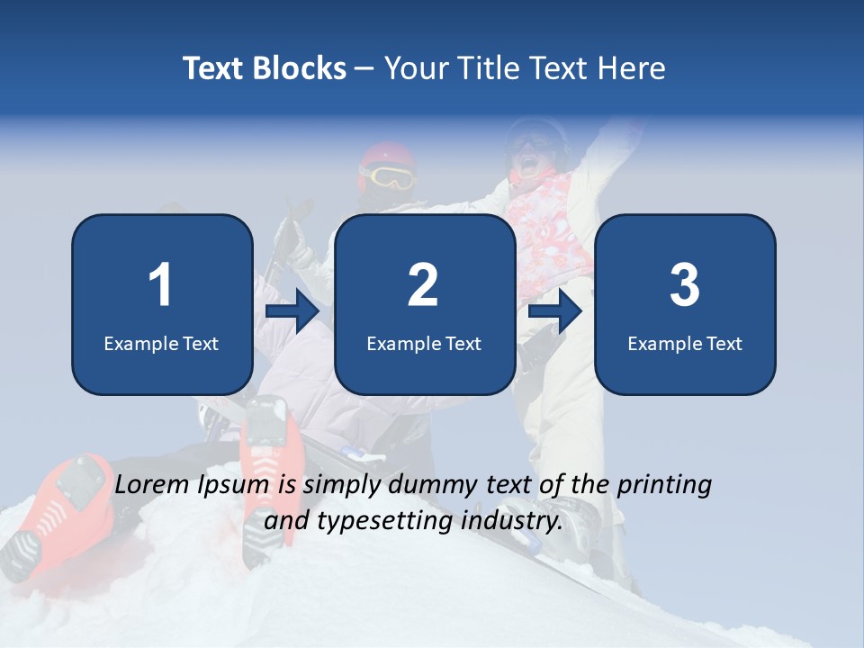 Ski Vacation Sun PowerPoint Template