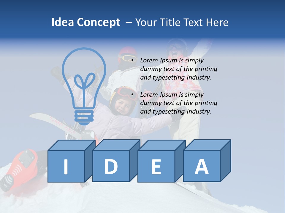 Ski Vacation Sun PowerPoint Template