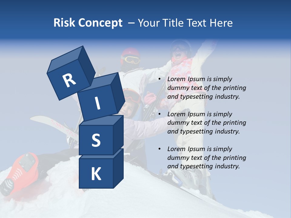 Ski Vacation Sun PowerPoint Template