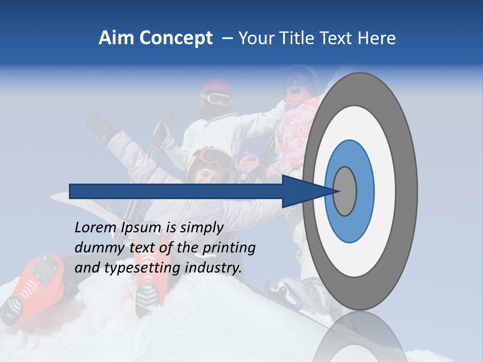 Ski Vacation Sun PowerPoint Template