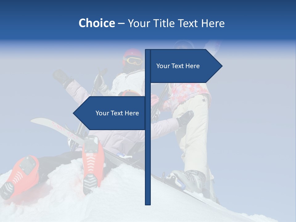 Ski Vacation Sun PowerPoint Template