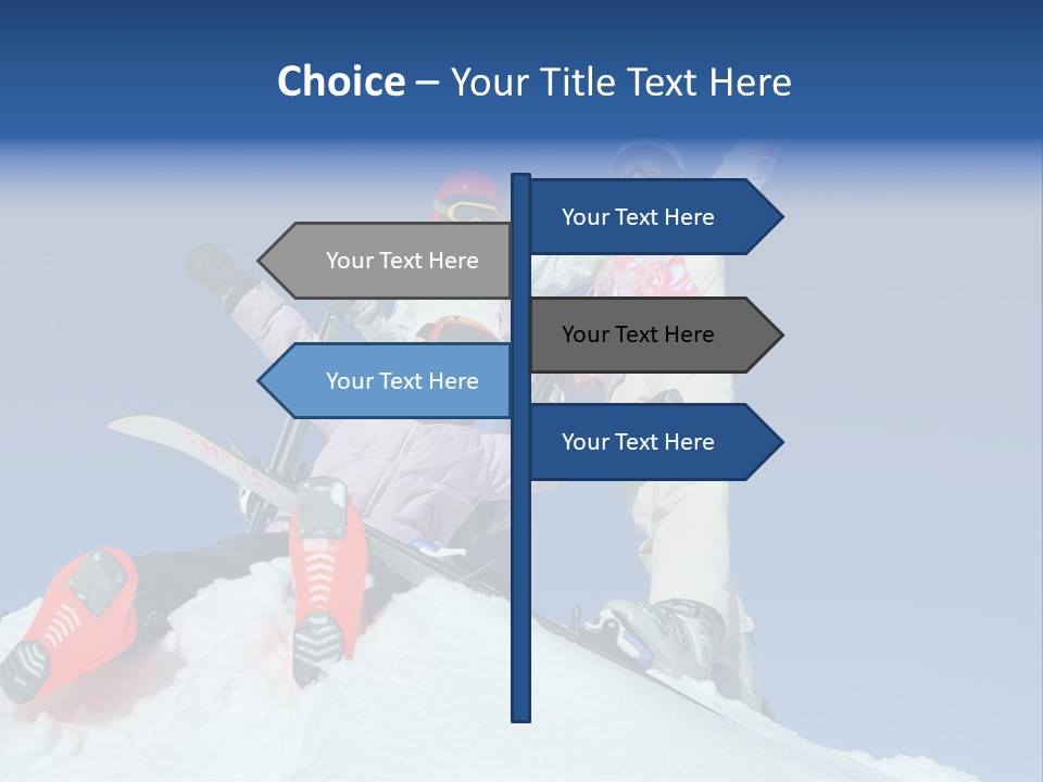 Ski Vacation Sun PowerPoint Template
