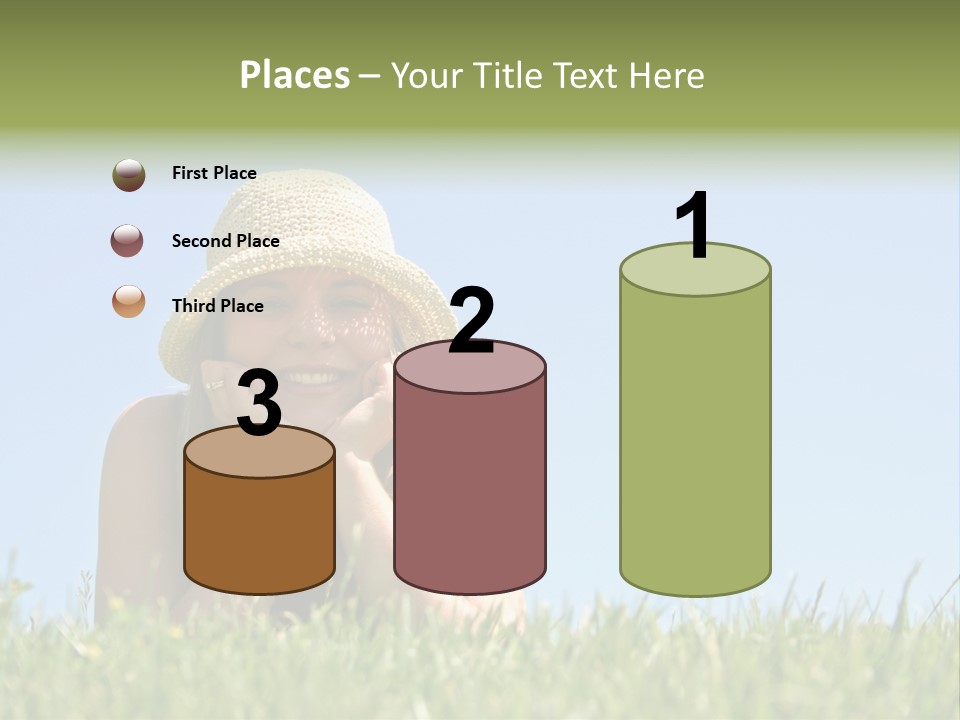 Peaceful Young Femininity PowerPoint Template