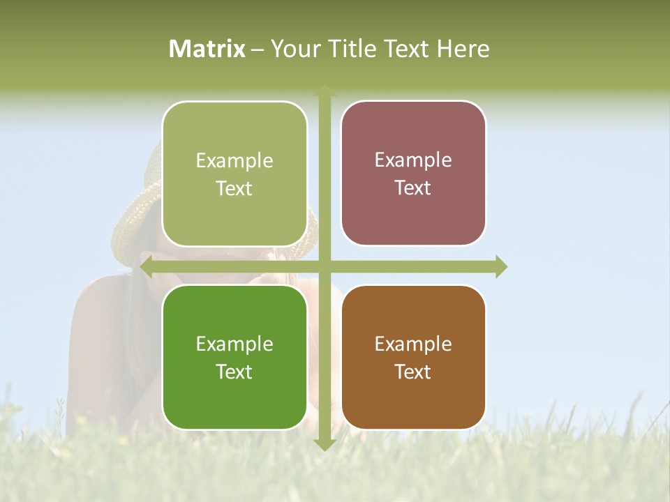 Peaceful Young Femininity PowerPoint Template