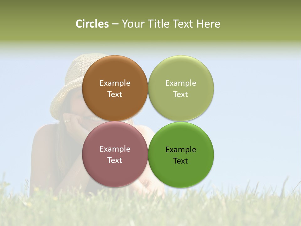 Peaceful Young Femininity PowerPoint Template