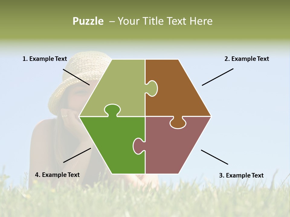 Peaceful Young Femininity PowerPoint Template