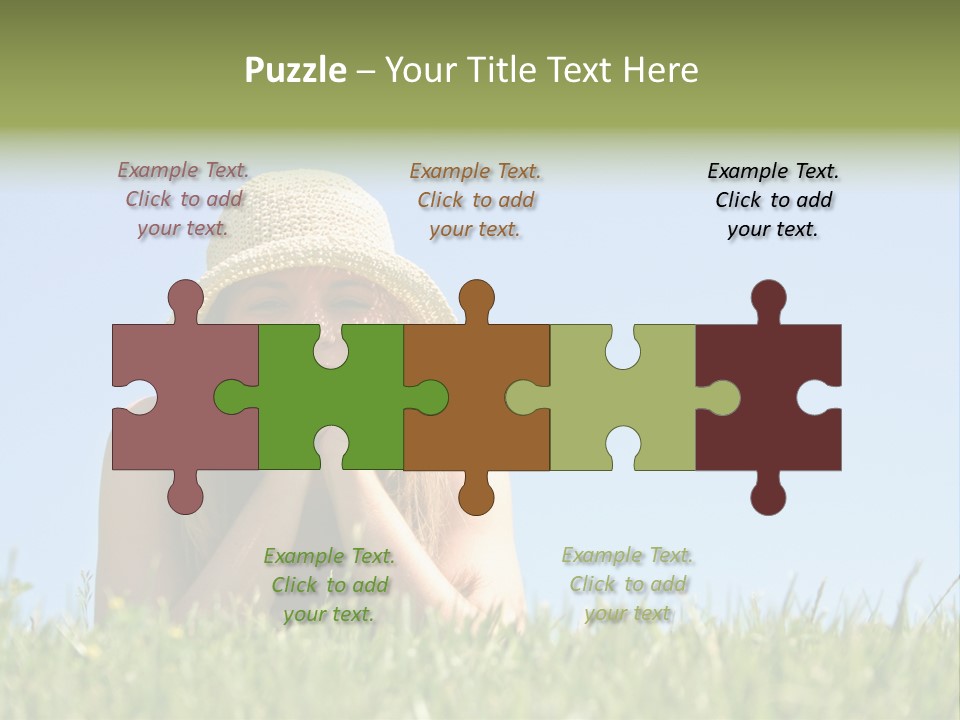 Peaceful Young Femininity PowerPoint Template