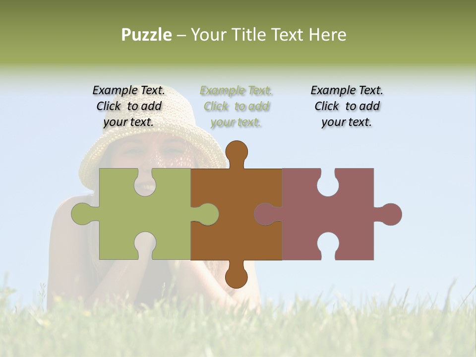 Peaceful Young Femininity PowerPoint Template